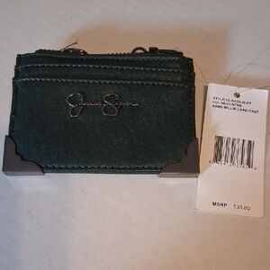 Jessica Simpson Hunter green Millie Card case
